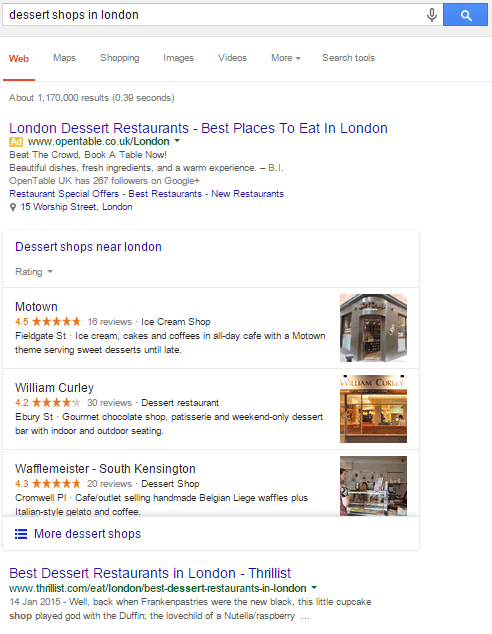 Google Local Search Query