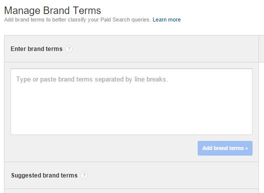 Define Brand Terms in Google Analytics