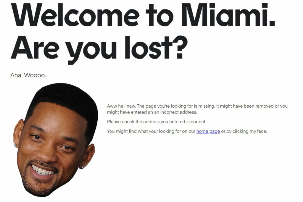 Bluegg custom 404 page