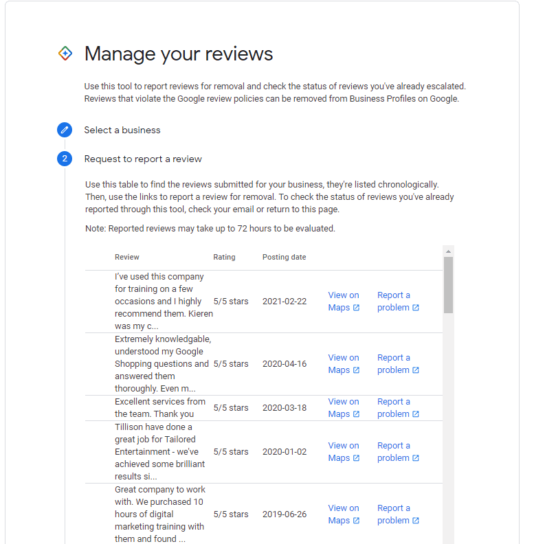 manage your google my business reviews