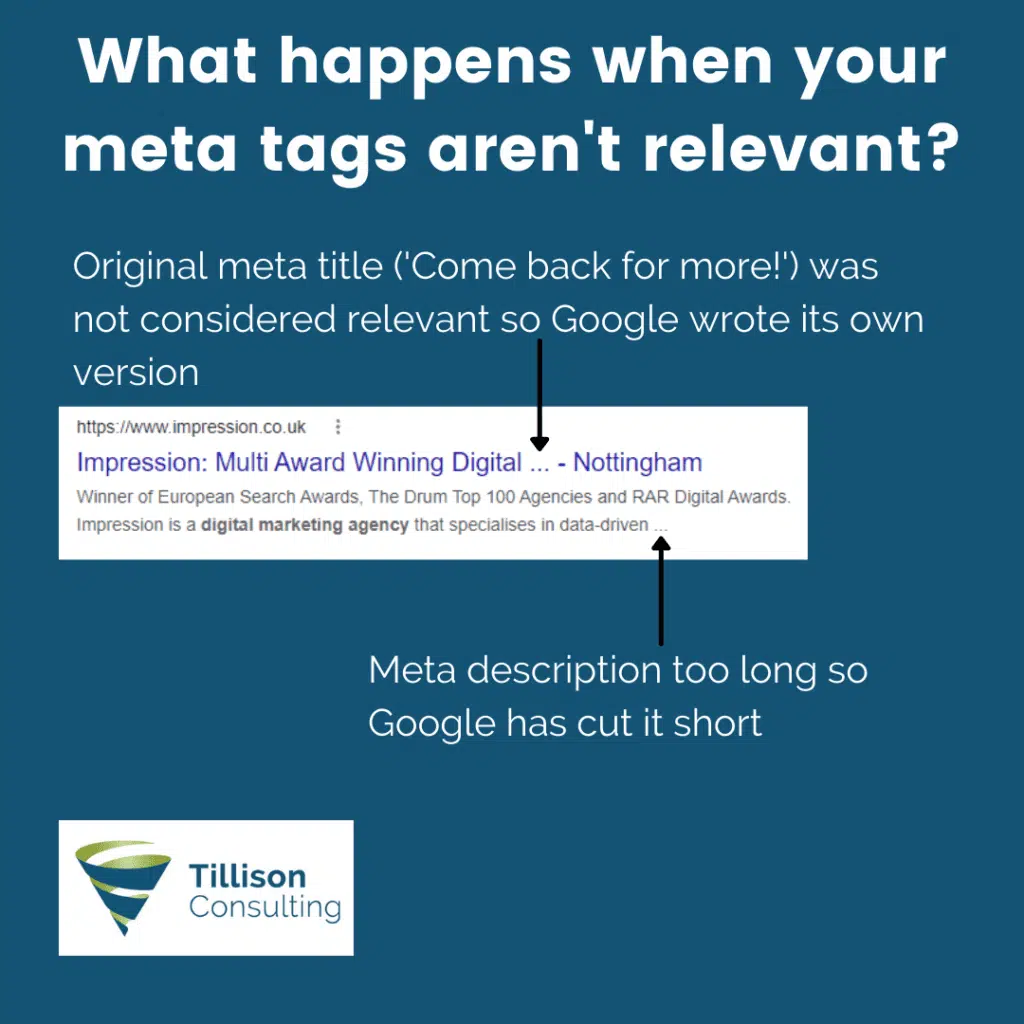 Example of meta tags which are irrelevant