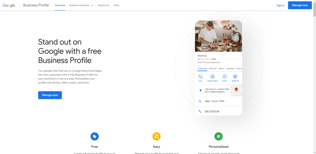 Google Business Profile Website