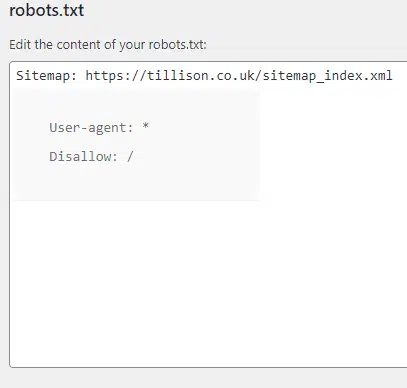 Blocking a bot from crawling your entire site