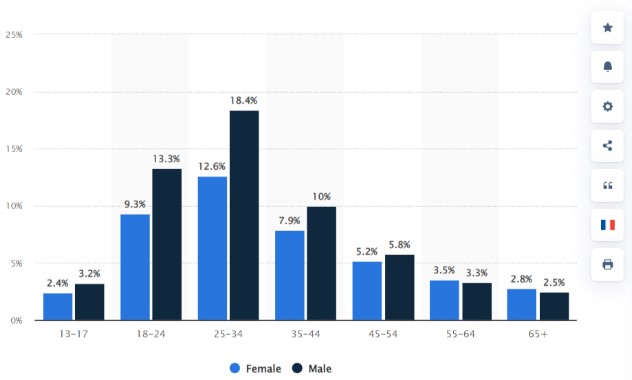 Facebook Insights Demographics Chart